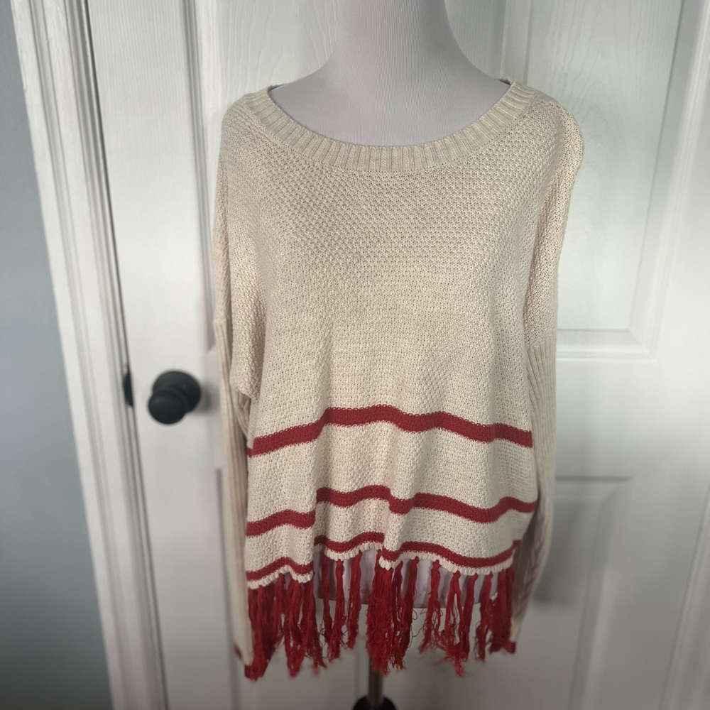 Minkpink Fringe Trim Cropped Sweater